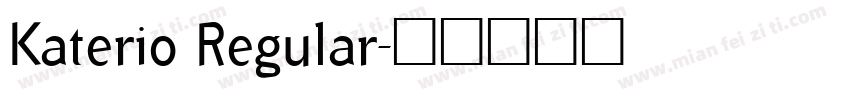 Katerio Regular字体转换